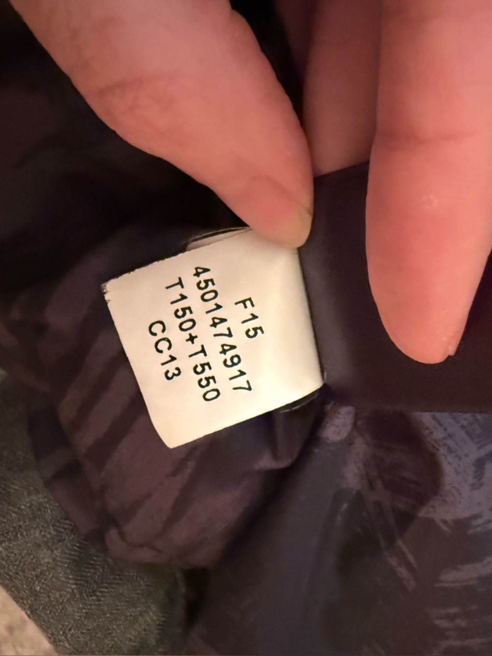 TNF Arctic Down Parka L Gray Herringbone Print Lining F15 - Picture 10 of 15
